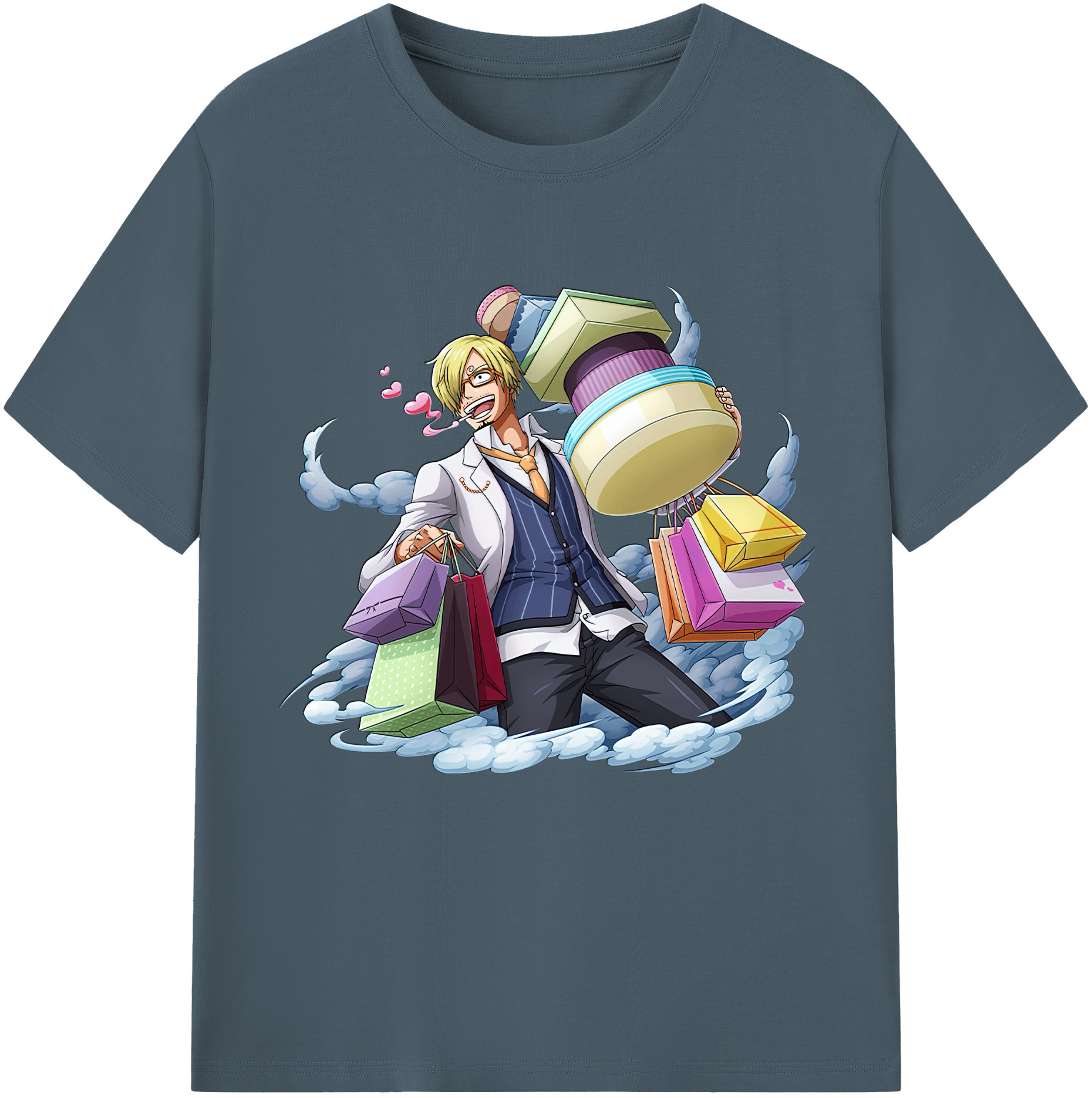 ワンピース サンジ ONE PIECE Sanji 綿100％半袖Tシャツ（フロントプリント）
